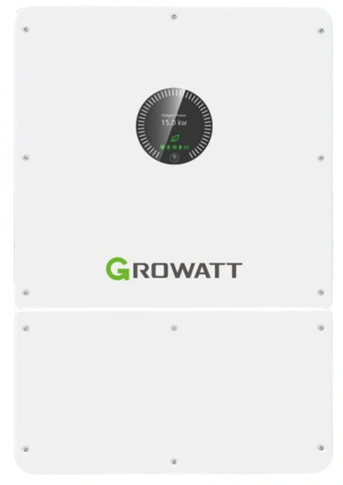 Invertor Hibrid Trifazat Growatt WIT 15K-HU 15 kW, Baterie 48V, IP66, 97.6% Eficiență, Garanție 10 Ani